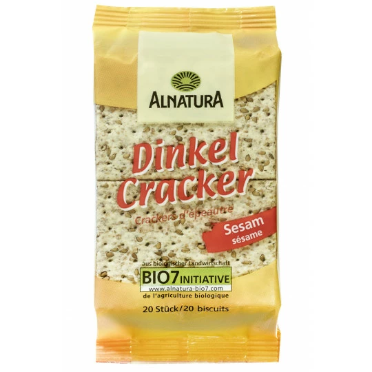 Alnatura Bio Dinkel Cracker Sesam 100G 1 Alnatura Bio Dinkel Cracker Sesam 100G