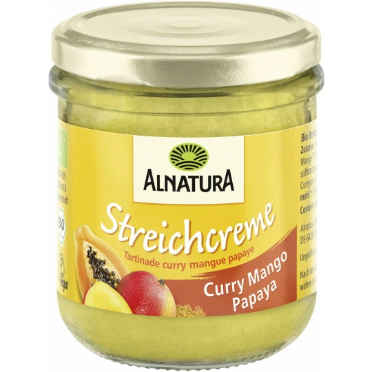 Alnatura Bio Streichcreme Curry Mango Papaya 180G 1 Alnatura Bio Streichcreme Curry Mango Papaya 180G