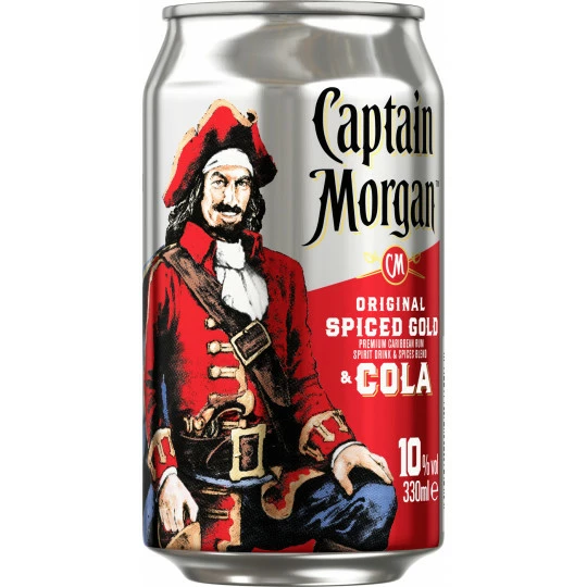 Captain Morgan Original Spiced Gold & Cola 0,33L 1 Captain Morgan Original Spiced Gold & Cola 0,33L