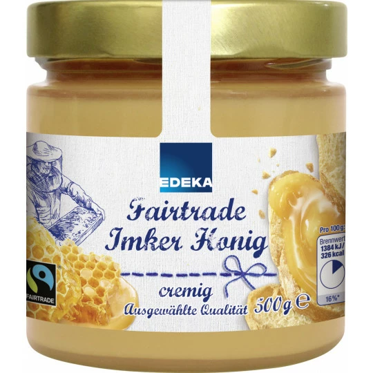 EDEKA Fairtrade Imker Honig Cremig 500G 1 EDEKA Fairtrade Imker Honig Cremig 500G
