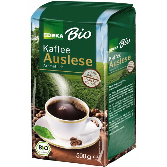 EDEKA Bio Auslese Kaffee Gemahlen 500G 1 EDEKA Bio Auslese Kaffee Gemahlen 500G
