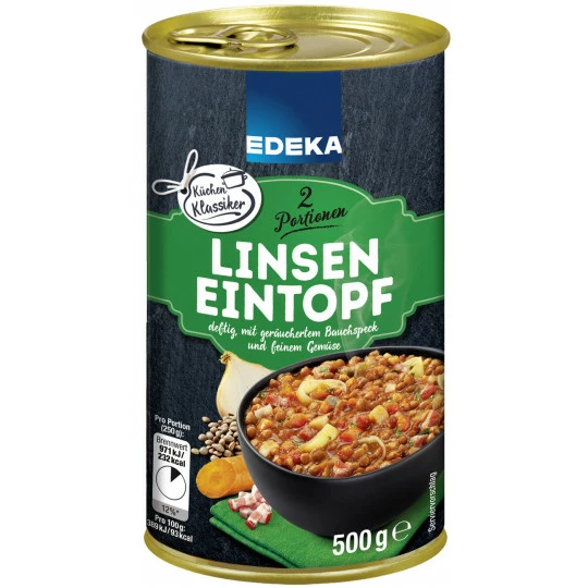 EDEKA Linseneintopf 500G 1 EDEKA Linseneintopf 500G