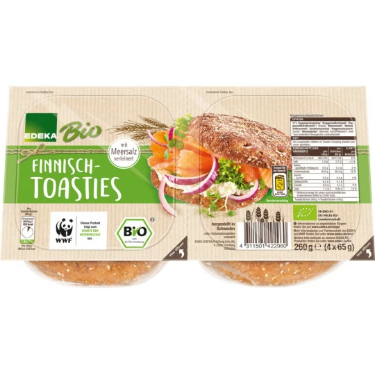 EDEKA Bio Finnisch Toasties 260G 1 EDEKA Bio Finnisch Toasties 260G