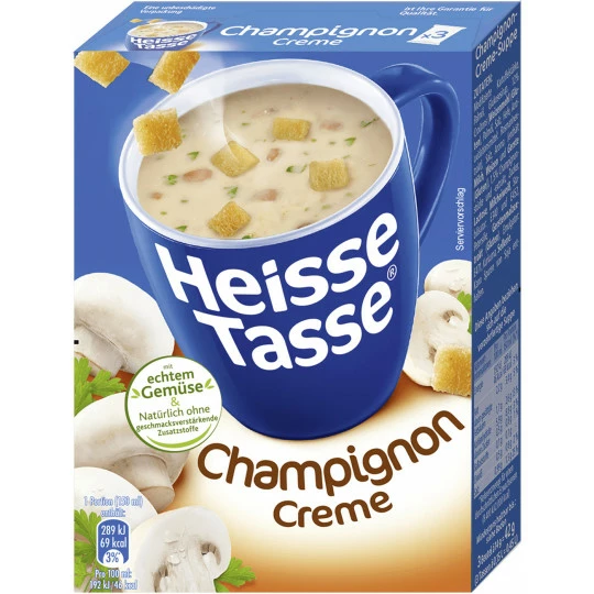 Heisse Tasse Champignon Creme Suppe 42G 1 Heisse Tasse Champignon Creme Suppe 42G