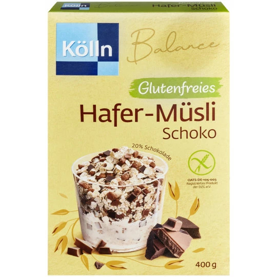 Kölln Balance Zartes Hafer-Müsli Schoko Glutenfrei 400G 1 Kölln Balance Zartes Hafer-Müsli Schoko Glutenfrei 400G