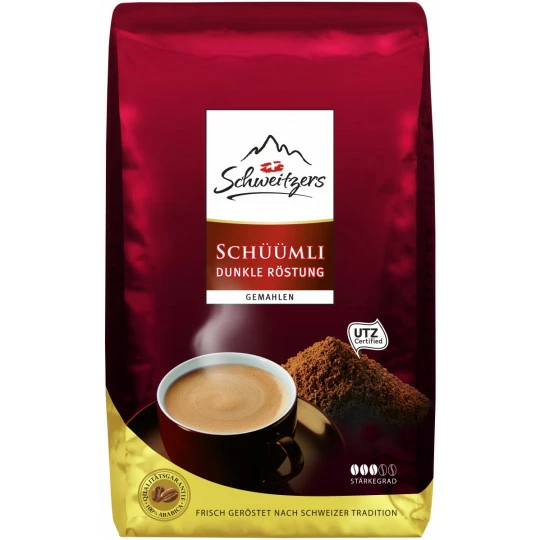 Schweitzers Schüümli Dunkle Röstung Gemahlen 500G 1 Schweitzers Schüümli Dunkle Röstung Gemahlen 500G