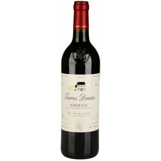 Terres Douces Bordeaux Rouge 0,75L 1 Terres Douces Bordeaux Rouge 0,75L