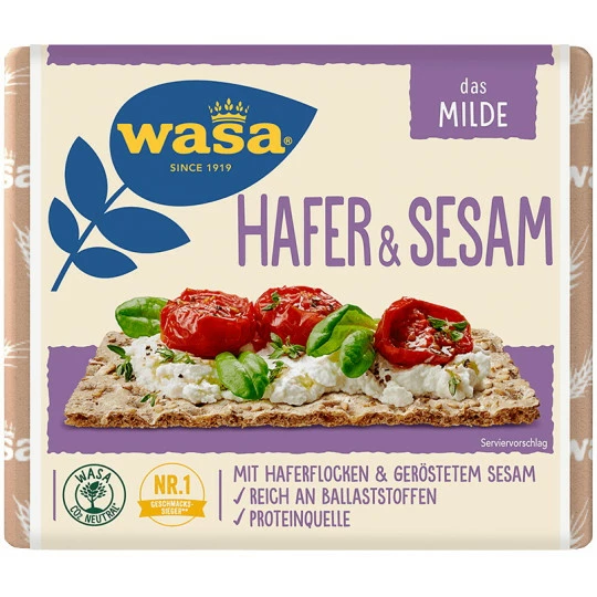 Wasa Knäckebrot Hafer & Sesam 230G 1 Wasa Knäckebrot Hafer & Sesam 230G